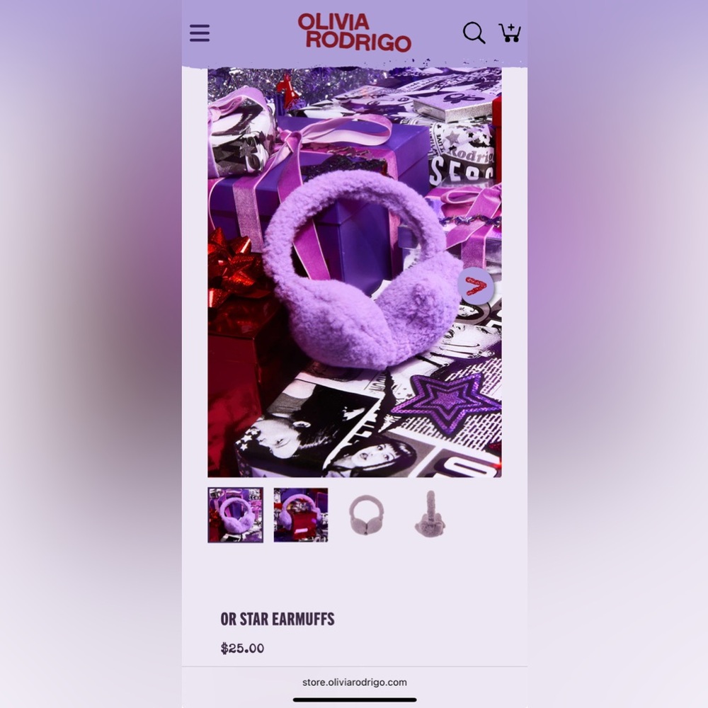 Olivia Rodrigo Star Earmuffs